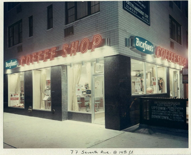 Bickford's Cafeteria, 7th Avenue at 14th Street, 1961 Bickford's Cafeteria